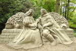 zandsculpturen in tuinen Kasteel Warmelo